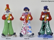 Figurky klaunů s trubkou